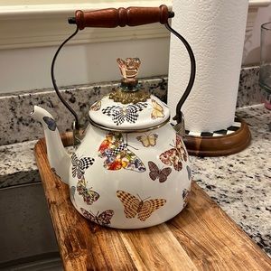 McKenzies-child, 3 quart tea pot garden butterfly print